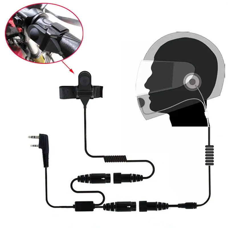 2 PIN Full Face Close Helmet Motorcycle Headset Earpiece | K Plug