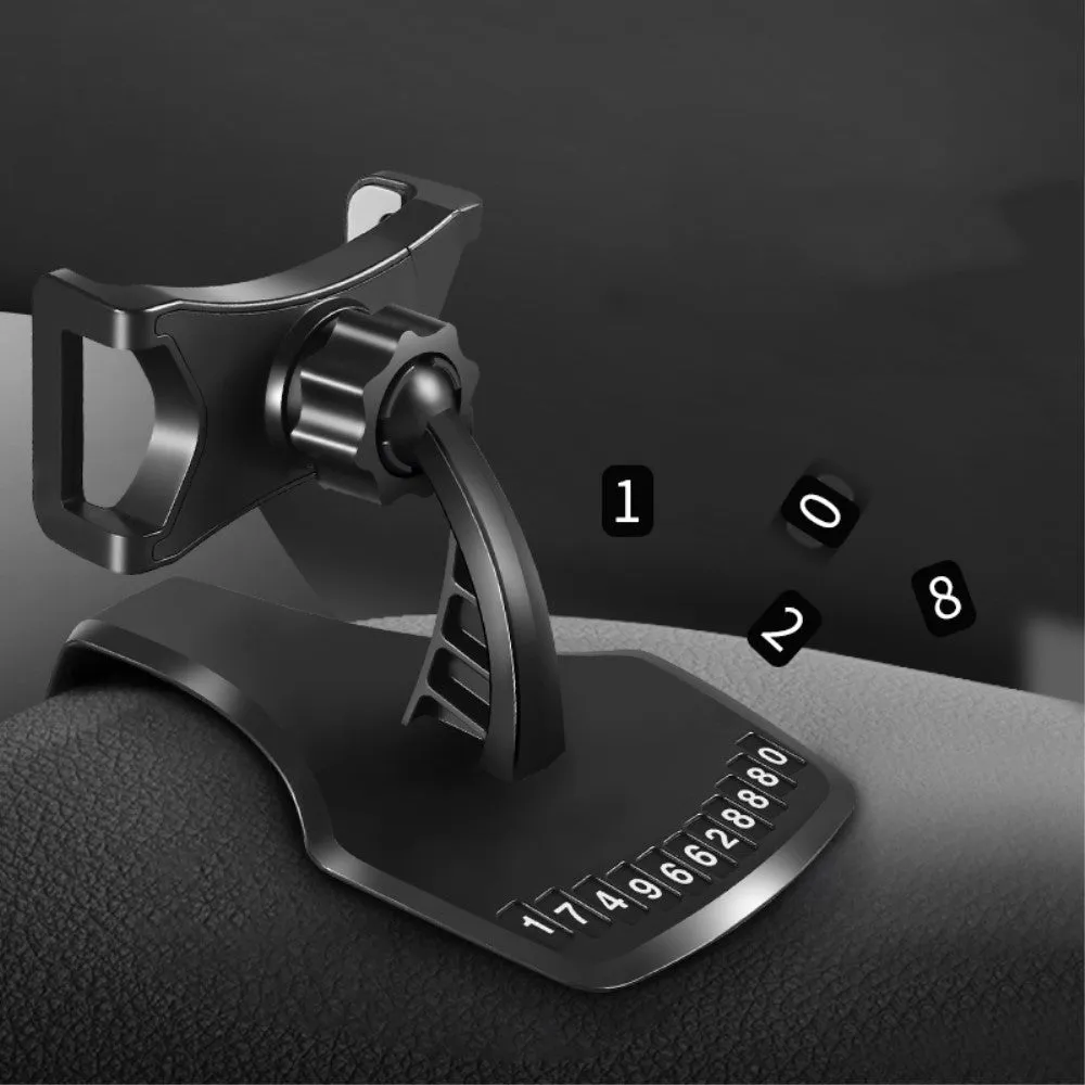 3 in 1 Car GPS Smartphone Holder: Dashboard / Visor Clamp   AC Grid Clip for Sony Xperia 1 Professional Edition (2019) - Black