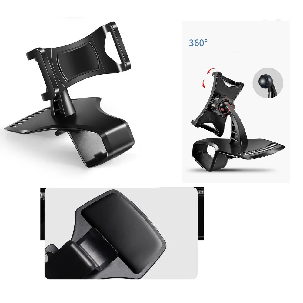 3 in 1 Car GPS Smartphone Holder: Dashboard / Visor Clamp   AC Grid Clip for Sony Xperia 1 Professional Edition (2019) - Black