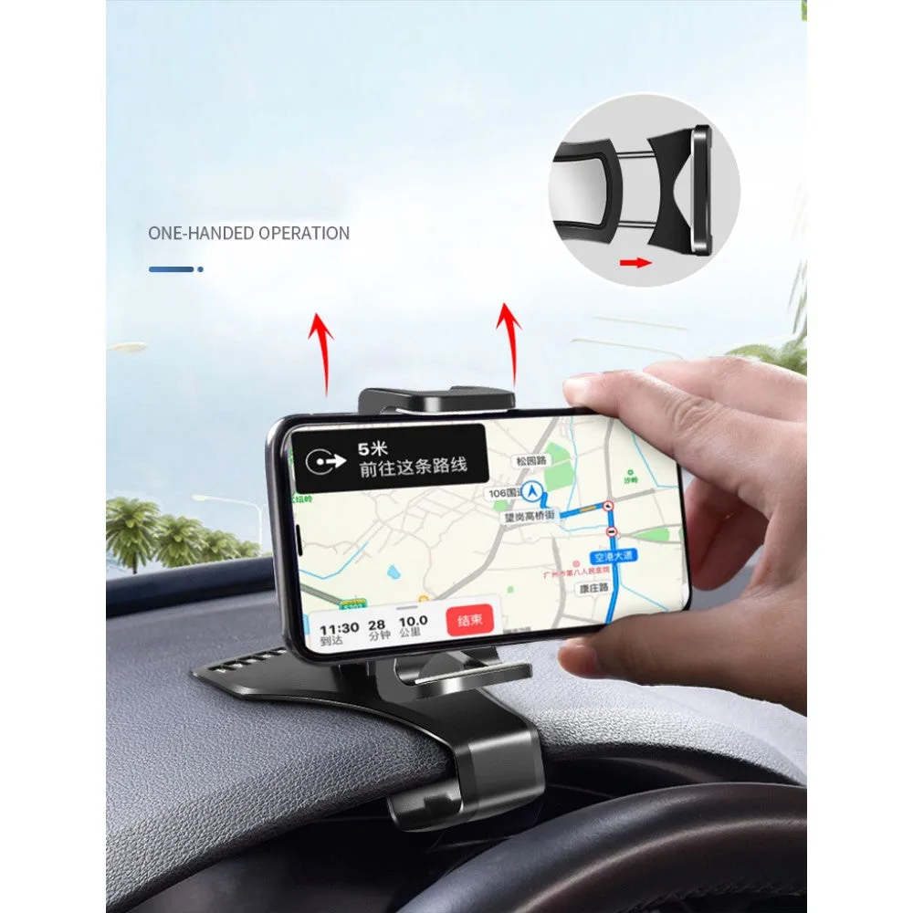 3 in 1 Car GPS Smartphone Holder: Dashboard / Visor Clamp   AC Grid Clip for Sony Xperia 1 Professional Edition (2019) - Black