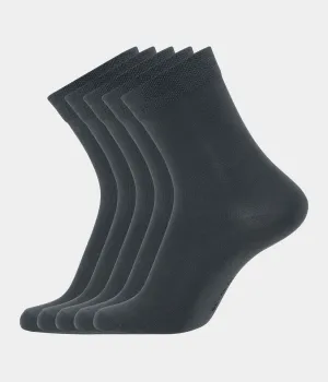 5 pack dark grey bamboo socks