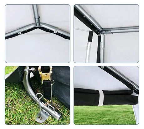 6' x 6' Portable Garage Outdoor Storage-Gray