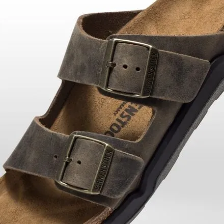 Arizona CT Men's Birkenstock Sandals, Khaki Oiled Leather