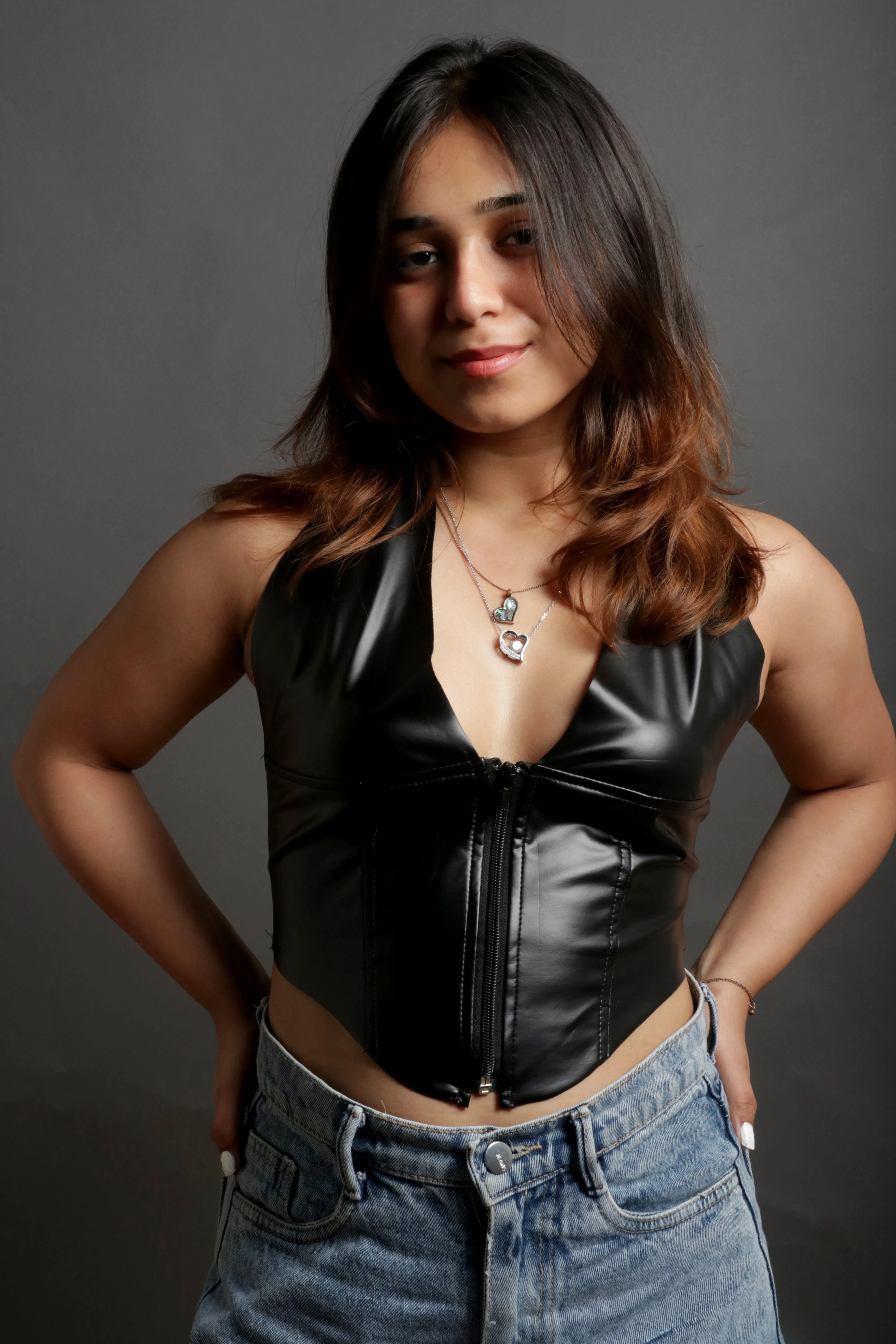 Black Asphalt Crop-top