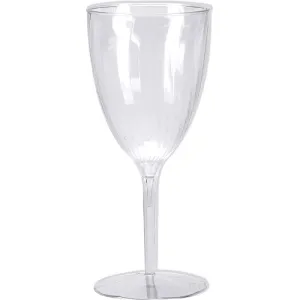 Bulk Clear 8 oz Plastic Wine Glasses (96 per Case)