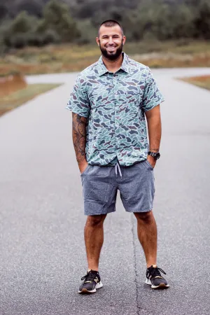 Burlebo Retro Duck Camo Performance Button Up