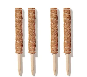 Coconut Liner Moss Rod for Climbing Plants 50cm 4 Pack