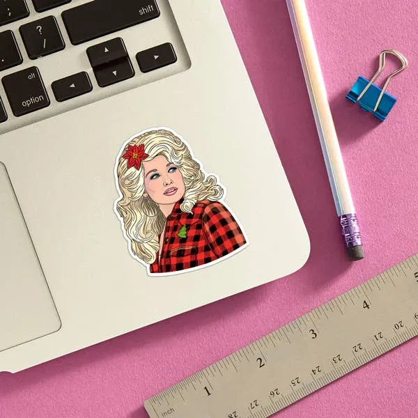 Dolly Christmas Die Cut Sticker