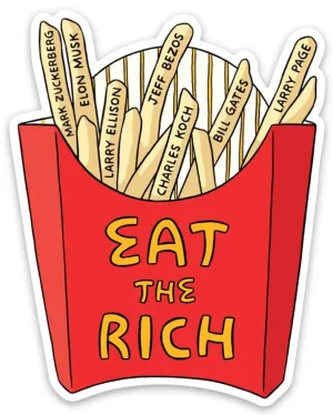 Eat the Rich Die Cut Sticker