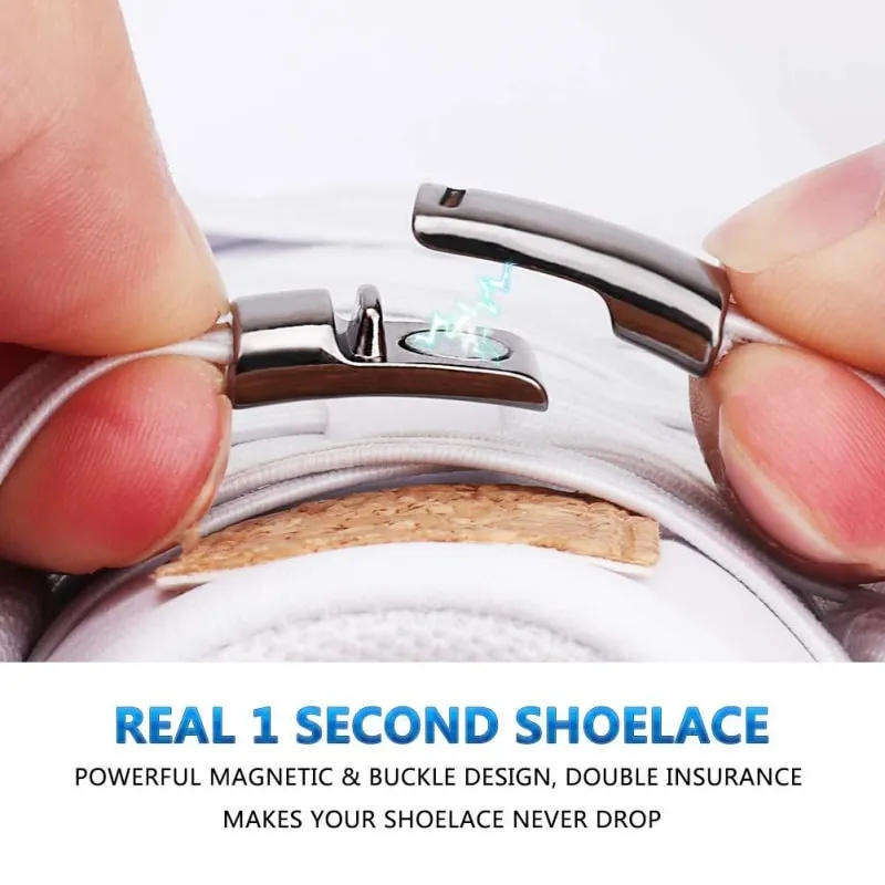 Elastic No Tie Shoelaces With Magnetic Buckle