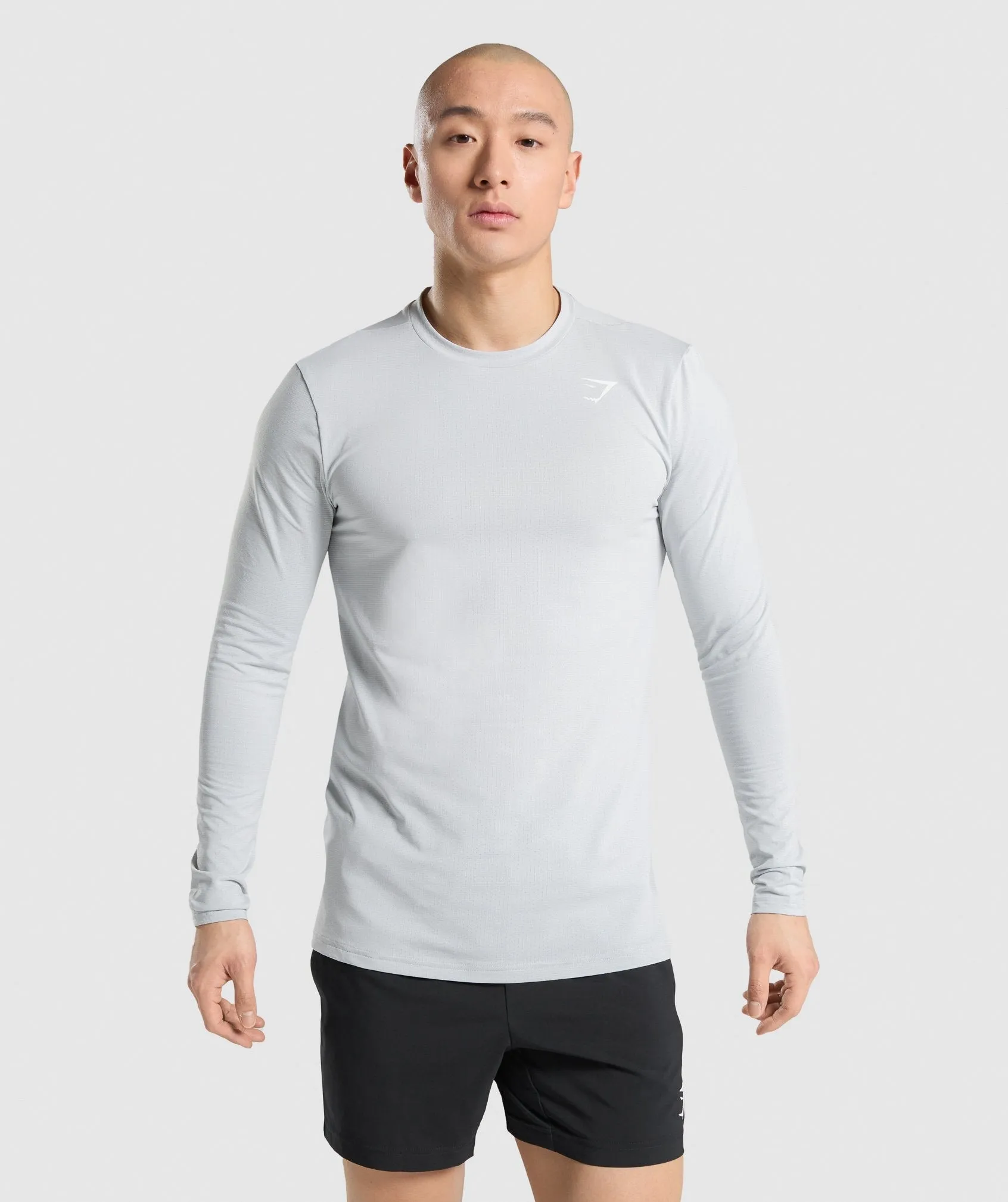 Gymshark Arrival Long Sleeve T-Shirt - Light Grey