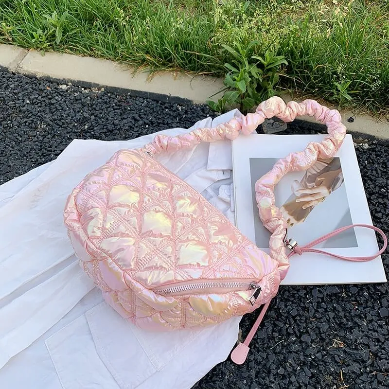 Large Capacity Sling Crossbody Puffer Bag- Showtown