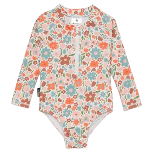 Long Sleeve Swimsuit - Flower Market
