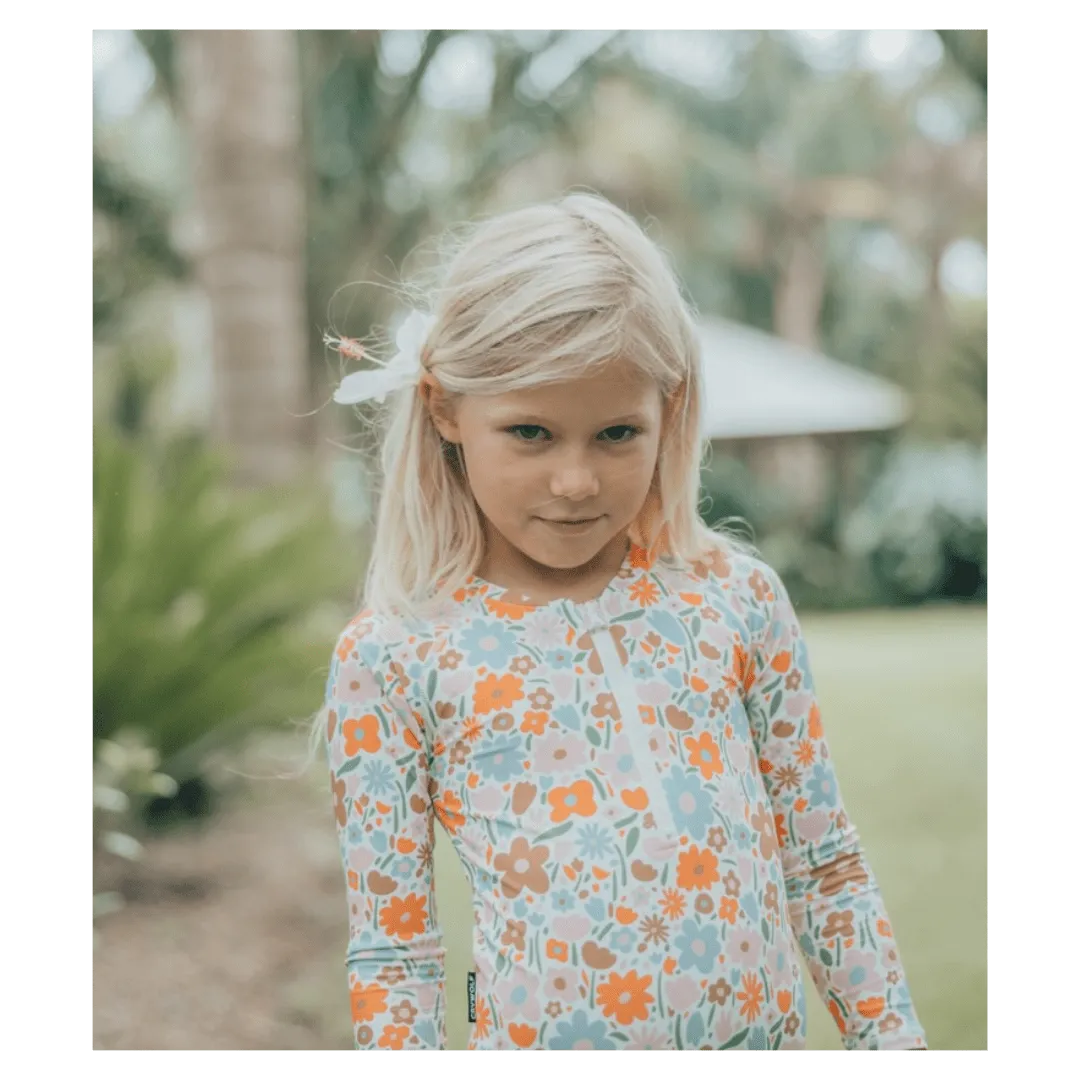 Long Sleeve Swimsuit - Flower Market