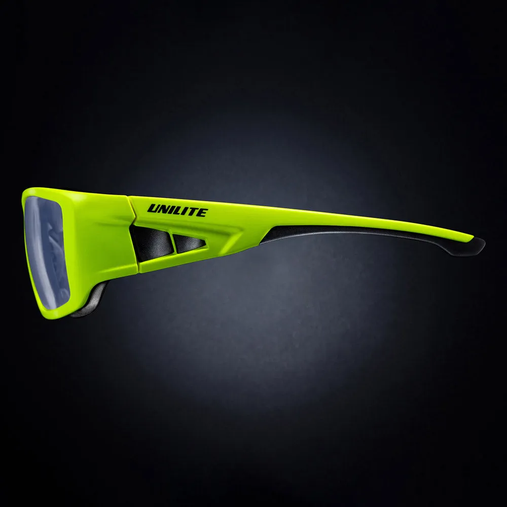 Unilite Safety Glasses With K&N Clear Lenses & Foam Gasket - SG-YFG