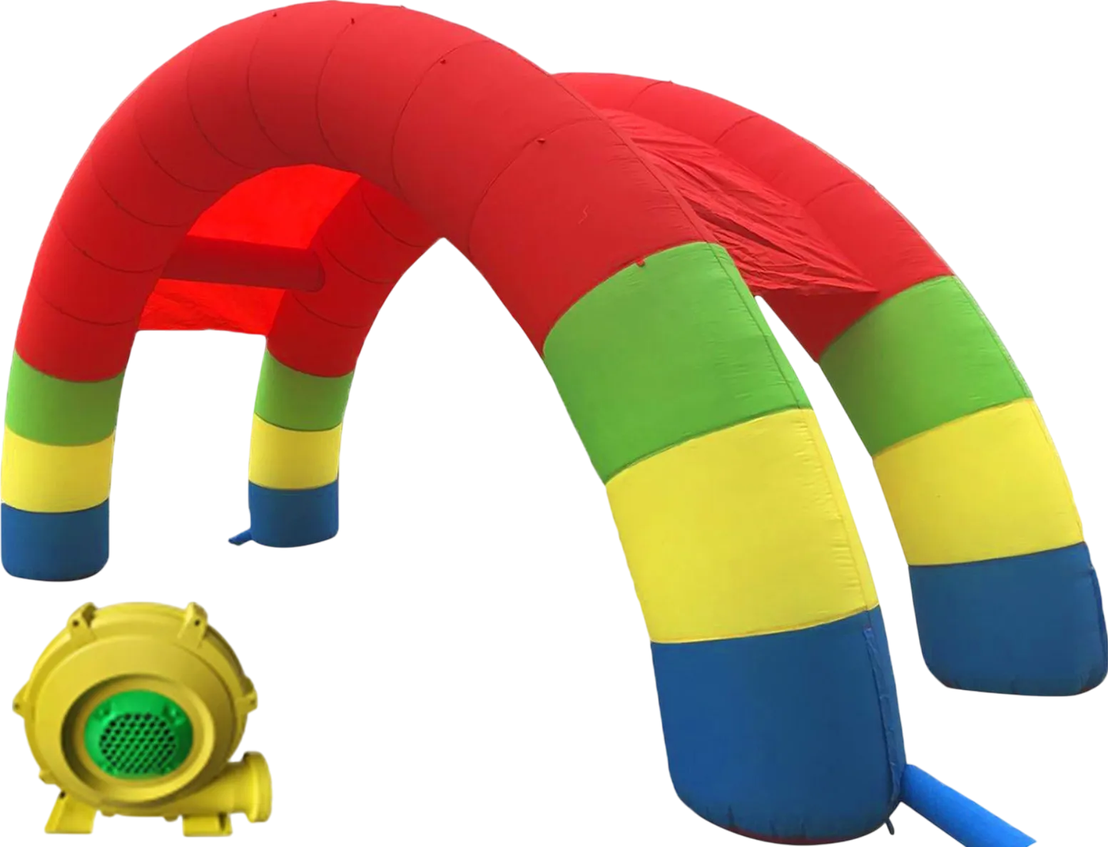 Vevor Inflatable Twin Arches 26.2' x 13.1' Rainbow with 370W Blower Durable Oxford Cloth New