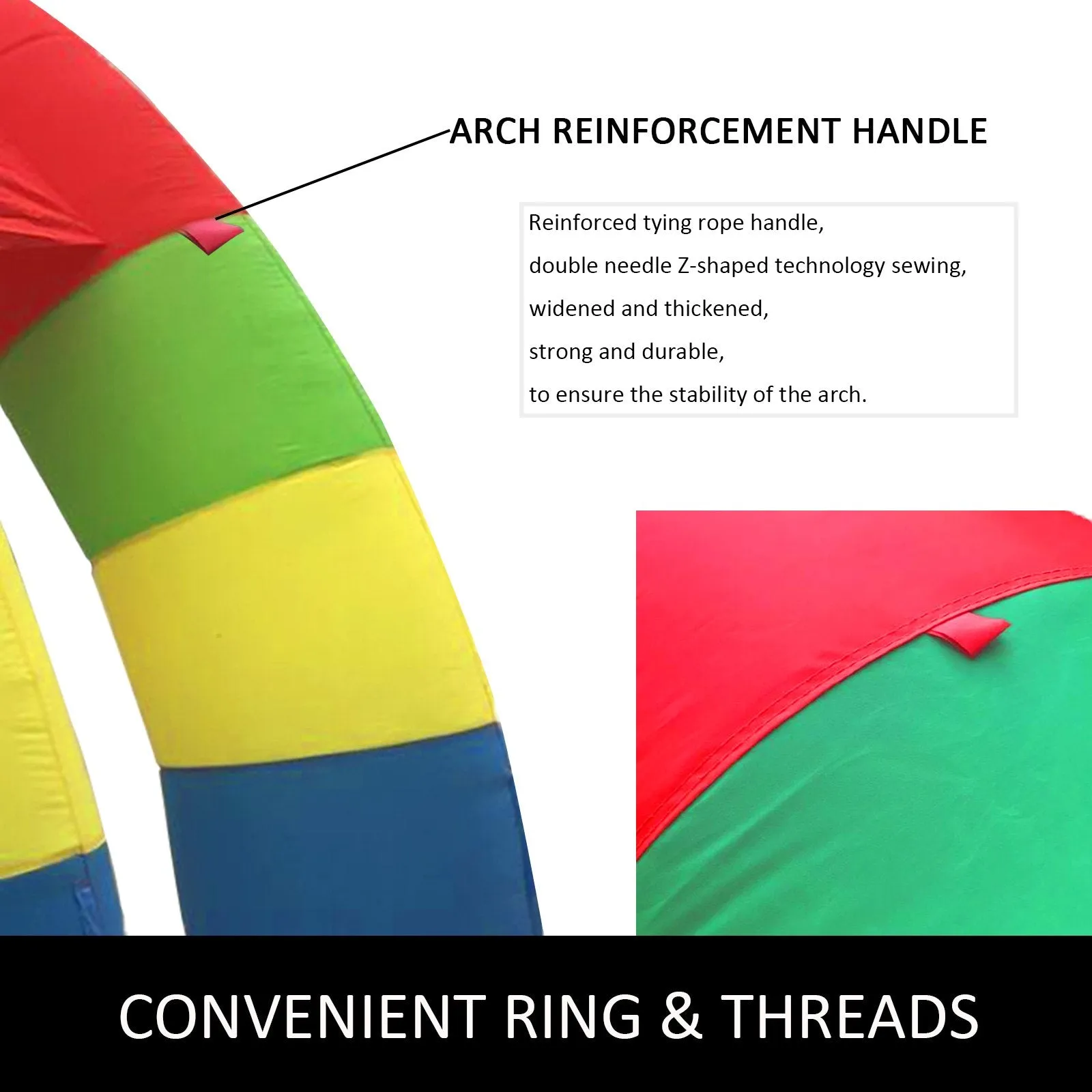 Vevor Inflatable Twin Arches 26.2' x 13.1' Rainbow with 370W Blower Durable Oxford Cloth New