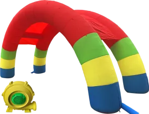 Vevor Inflatable Twin Arches 26.2' x 13.1' Rainbow with 370W Blower Durable Oxford Cloth New