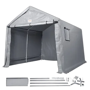 Vevor Outdoor Storage Shelter 10' x 10' x 8.5' Portable Shed with Roll-Up Zipper Door and Ventilated Windows New