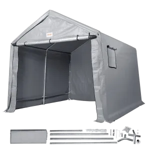 Vevor Outdoor Storage Shelter 7' x 12' x 7.36' Portable Shed with Roll-Up Zipper Door and Ventilated Windows New