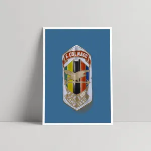 Vintage Colnago Bike Head Badge  - Art print - Pasche Design