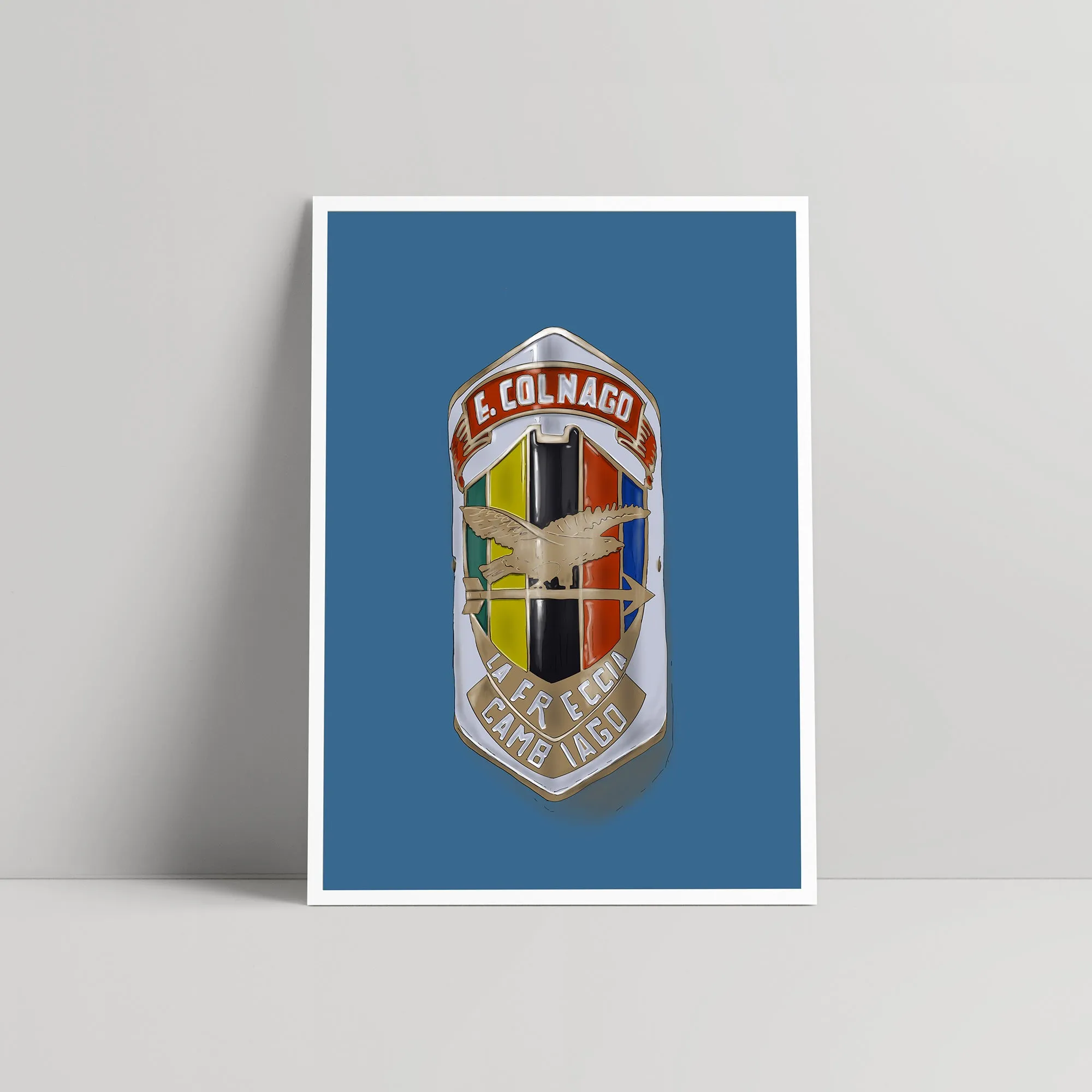 Vintage Colnago Bike Head Badge  - Art print - Pasche Design