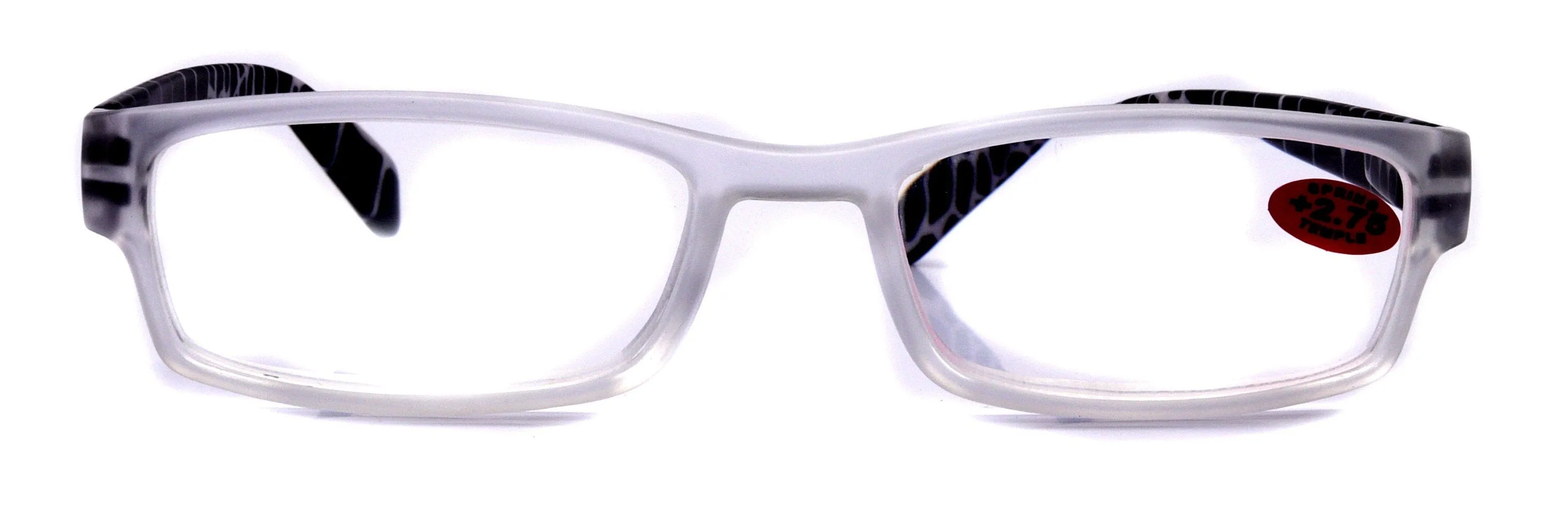 Xena, (Premium) Reading Glasses, Square Readers Clear Frosted  1.25..  6 High / Strong Magnifying Eyeglasses (Black Giraffe) NY Fifth Avenue
